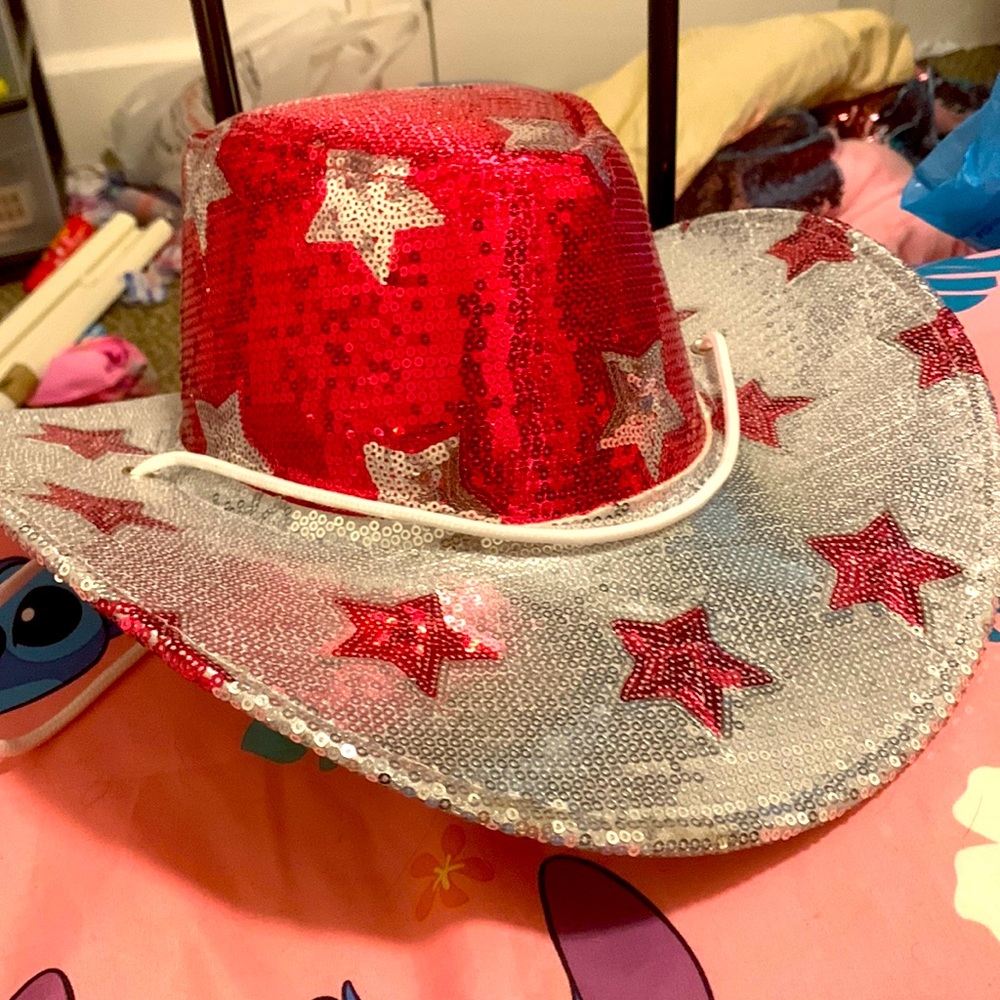 Pink star cowgirl hat